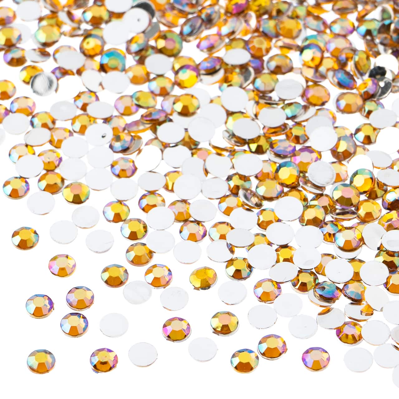 John Bead Acrylic Round Flat Back Rhinestones, 4mm